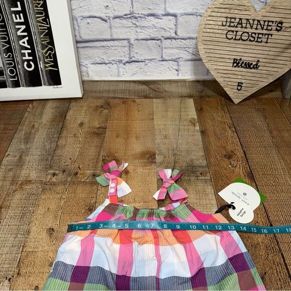 Girls' Plaid Tie-Shoulder Poplin Romper - kate spade new york x Target nwt XS - Picture 10 of 16